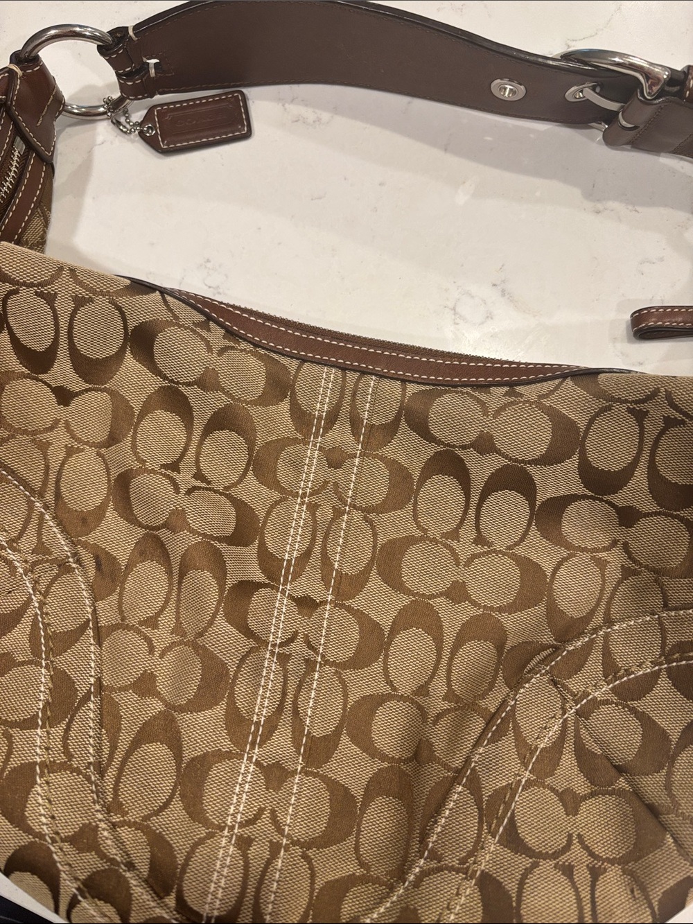 Y2K Vintage Coach Soho Signature Hobo Shoulder Bag - Picture 3 of 4